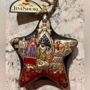 2pc lot of Jim Shore Star with Nativity ornaments
